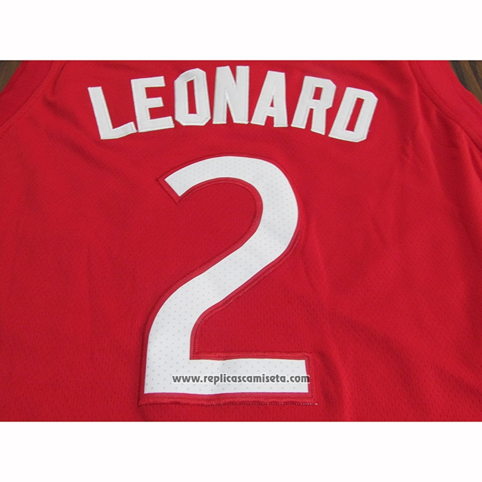 Camiseta Toronto Raptors Kawhi Leonard #2 Earned 2018-19 Rojo
